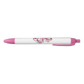 Stylo Noir Musical treble clef notes with sakura flowers (Bas)