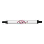 Stylo Noir Musical treble clef notes with sakura flowers (Devant)