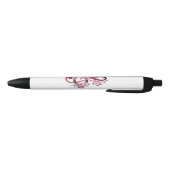 Stylo Noir Musical treble clef notes with sakura flowers (Bas)