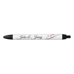 Stylo Noir Musicien Flute Personnalisé Mariage Favoriser Cade
