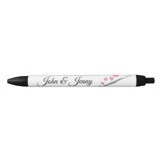 Stylo Noir Musicien Flute Personnalisé Mariage Favoriser Cade