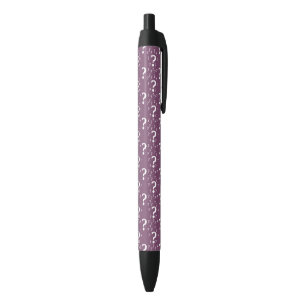 Stylo Noir Mystère question marque énigme puzzle mauve