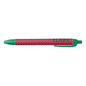 Stylo Noir Name || Holiday Red and White Polka Dots Pattern (Bas)