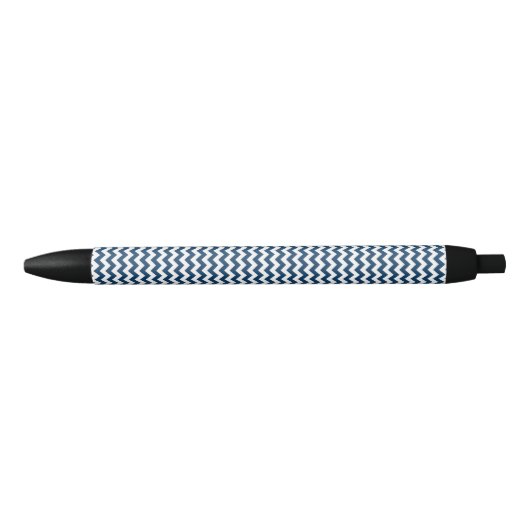 Stylo Noir Navy Zigzag, Navy Chevron, Motif géométrique (Devant)