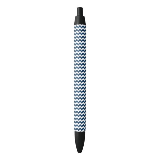 Stylo Noir Navy Zigzag, Navy Chevron, Motif géométrique (devant Vertical)