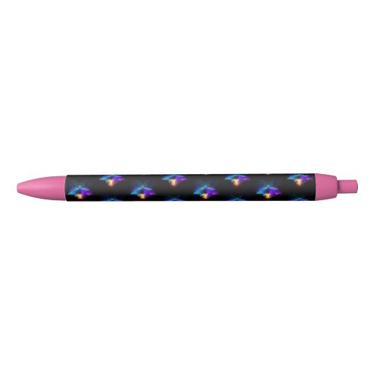 Stylo Noir Neon Firefly sur noir (Devant)