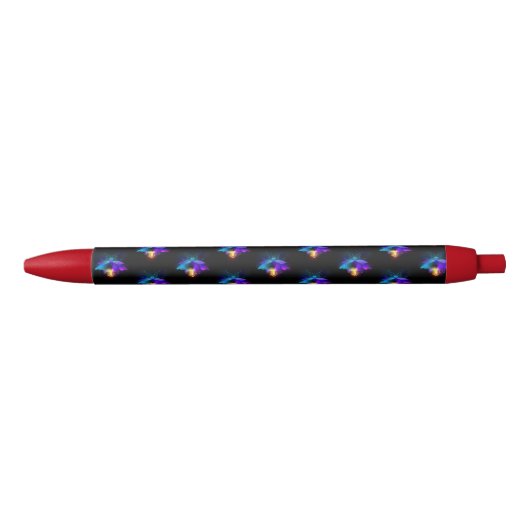Stylo Noir Neon Firefly sur noir (Devant)