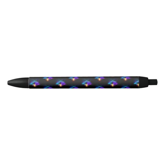 Stylo Noir Neon Firefly sur noir (Devant)