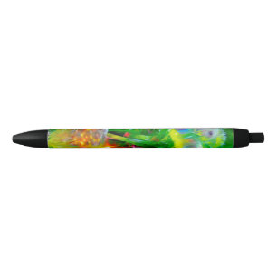 Stylo Noir Neon Llow Dandelions dans Dream Garden
