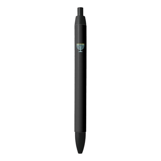 Stylo Noir Neon Menorah (devant Vertical)