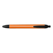 Stylo Noir néon solide orange - vos monogrammes (Dos)