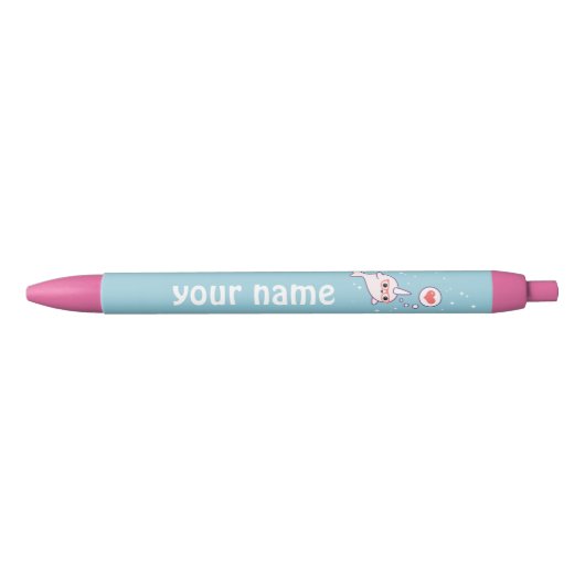 Stylo Noir Nerd Narwhal (Devant)