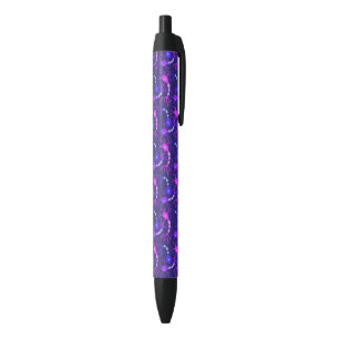 Stylo Noir Neurones Connectés Néon Violet