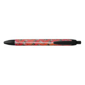 Stylo Noir Noël Chihuahua en rouge (Dos)