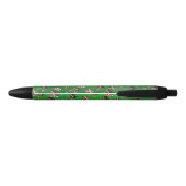 Stylo Noir Noël Chihuahua sur vert (Dos)