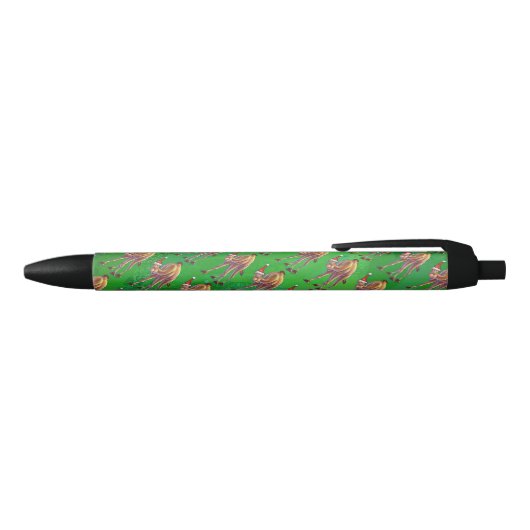 Stylo Noir Noël De Camel Sur Vert (Haut)