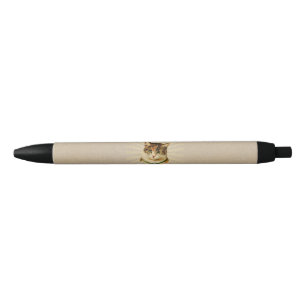 Stylo Noir Noël de meow-y, animal drôle mignon de chat de