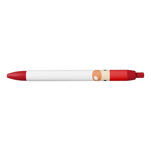 Stylo Noir Noël mignon le père noël font face (Devant)