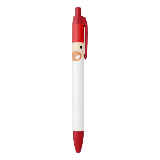 Stylo Noir Noël mignon le père noël font face (Bas (Vertical))