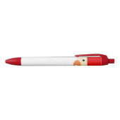 Stylo Noir Noël mignon le père noël font face (Haut)