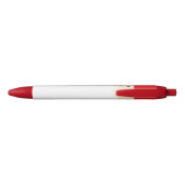 Stylo Noir Noël mignon le père noël font face (Dos)