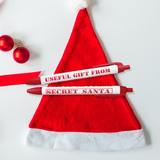 Stylo Noir Noël Secret Père Noël cadeaux utiles