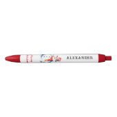 Stylo Noir Noël Snowman Photo Festive Vacances Enfants (Devant)