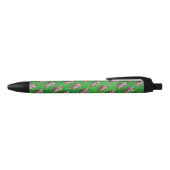 Stylo Noir Noël Tigre Sur Vert (Haut)