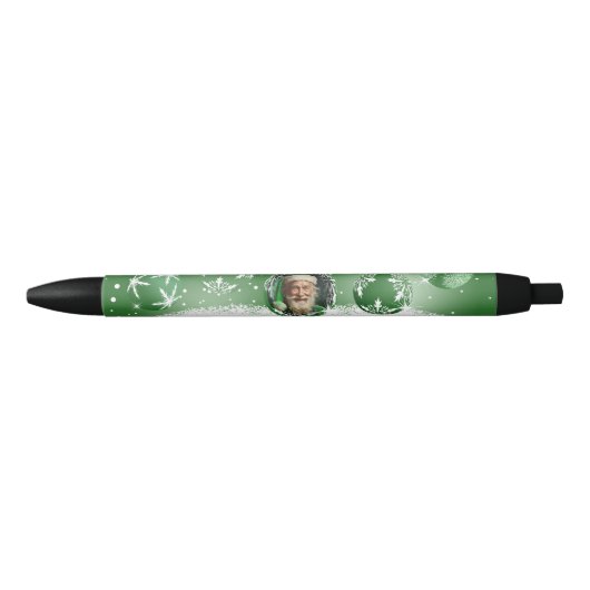 Stylo Noir Noël vert (Devant)