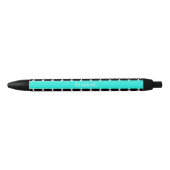 Stylo Noir Noir Blanc Marocain #5 Brt Nom Aqua Monogramme (Devant)