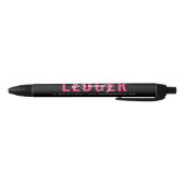 Stylo Noir Noir rose chaud Nom noir dans le script de signatu (Bas)