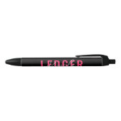 Stylo Noir Noir rose chaud Nom noir dans le script de signatu (Haut)
