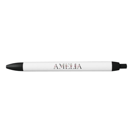 Stylo Noir Nom Amelia (Devant)