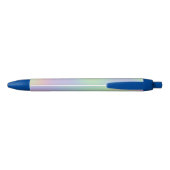 Stylo Noir Nom arc-en-ciel holographique iridescent moderne (Dos)