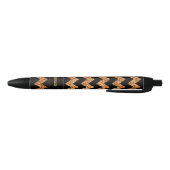 Stylo Noir Nom Bronze Brown Zig Zag sur Noir (Bas)