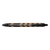Stylo Noir Nom Bronze Brown Zig Zag sur Noir (Dos)