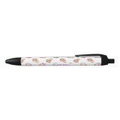 Stylo Noir Nom de capybara kawaii mignon en monogramme (Haut)