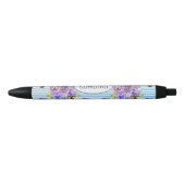 Stylo Noir Nom de fille chic et violet démodé Pansy rose (Devant)