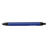 Stylo Noir Nom de la couleur bleue de la libellule (Devant)