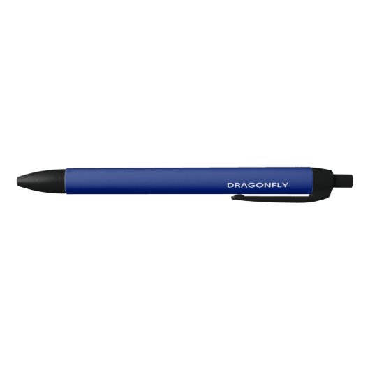 Stylo Noir Nom de la couleur bleue de la libellule (Bas)