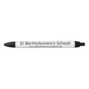 Stylo Noir Nom de l'école imprimé sur un