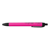 Stylo Noir Nom de l'enseignant rose chaud (Bas)