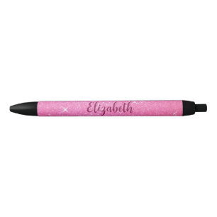Stylo Noir Nom de modèle personnalisé Texte Regard scintillan