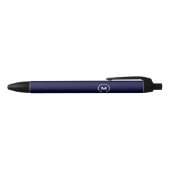 Stylo Noir Nom de monogramme professionnel minimal (Haut)