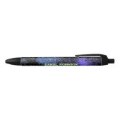 Stylo Noir Nom de script de ciel de nuit d'espace cool Monogr (Haut)