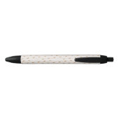 Stylo Noir Nom de script de motif de coeurs dorés pailletés é (Dos)