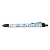 Stylo Noir Nom de script d'expression de visage d'ours panda (Haut)