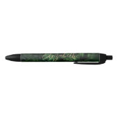 Stylo Noir Nom de style tropical Monstera Gold (Bas)