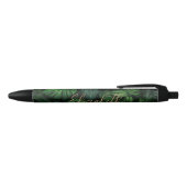 Stylo Noir Nom de style tropical Monstera Gold (Haut)