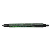 Stylo Noir Nom de style tropical Monstera Gold (Dos)
